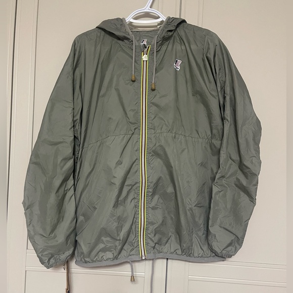 K-Way Packable Rain Jacket Light Grey - Picture 4 of 14